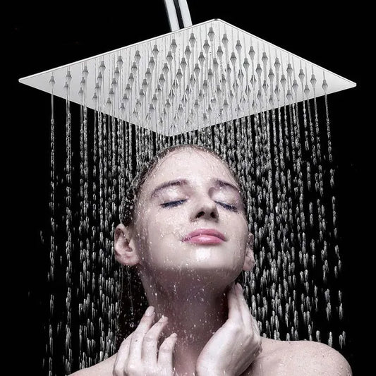 High Quality 6/8/10 Inch High Quality Stainless Steel Ultra-Thin Waterfall Shower Heads