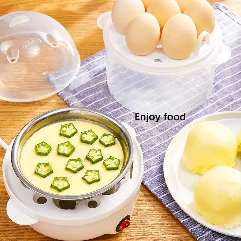 110V/220V Multifunctional Electric Egg Boiler Double Layers Egg Cooker Mini Steamer