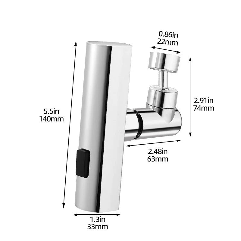 Kitchen Waterfall Three-mode Universal Swivel Extension Faucet