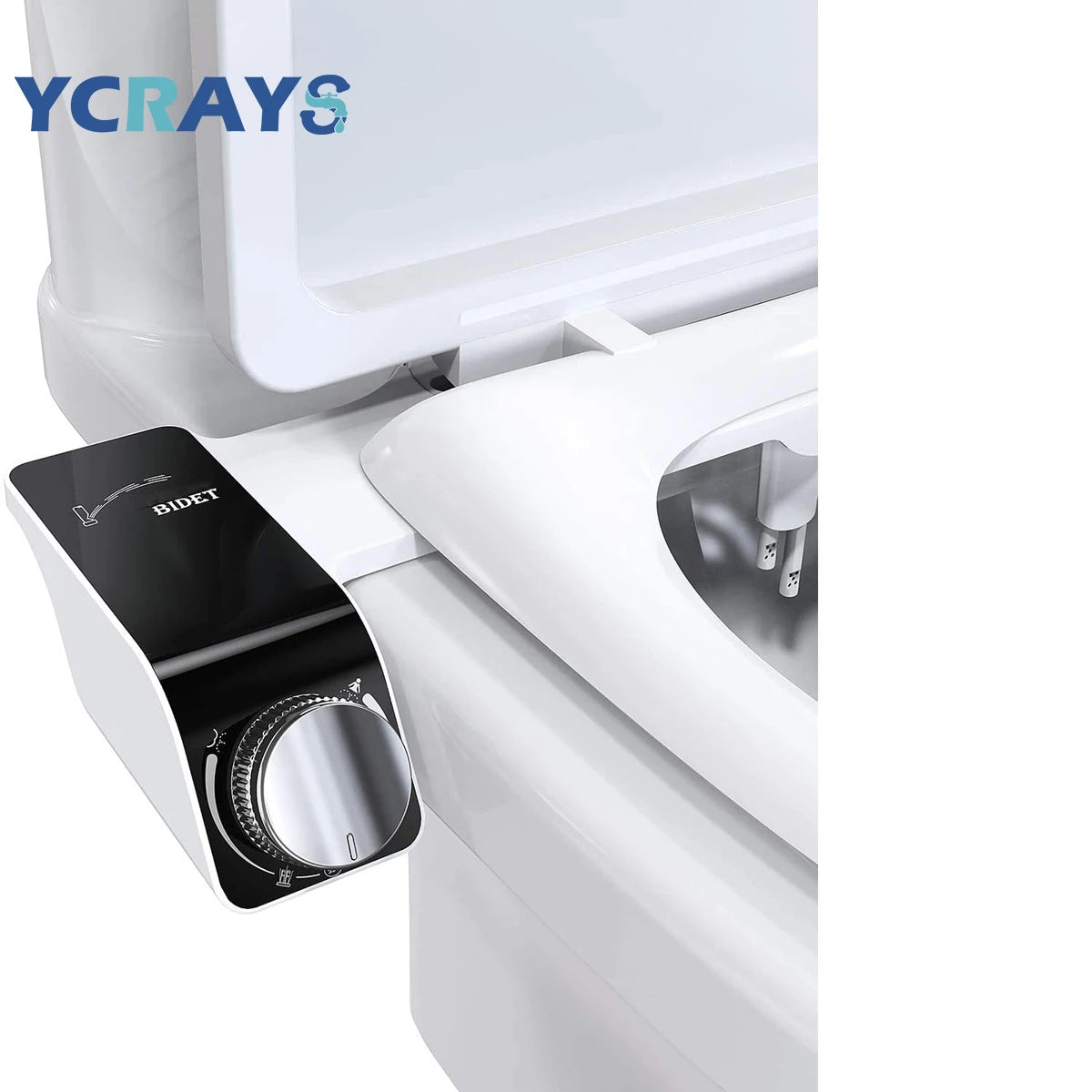 Bidet Toilet Seat Attachment Non-Electric Self-Cleaning Dual Nozzles Wash Hot Cold Mixer Water
