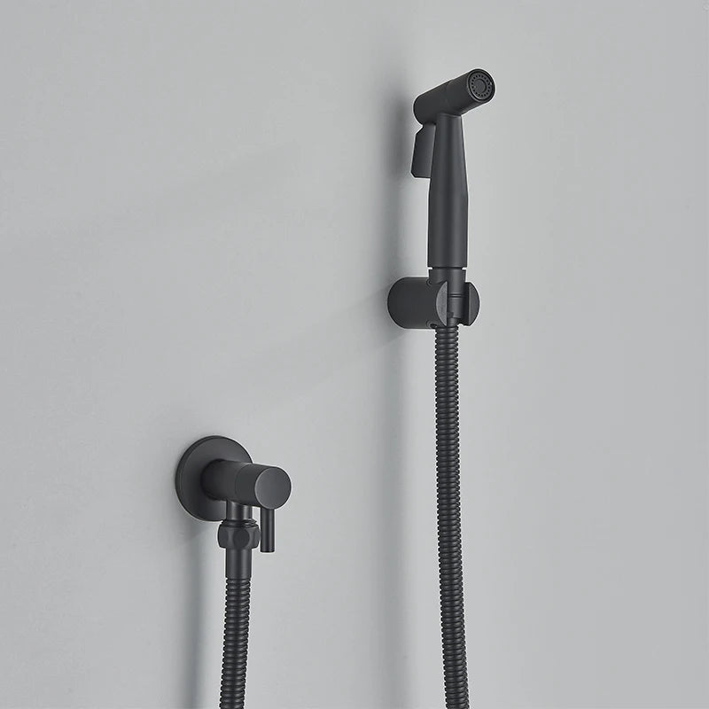 Handheld Toilet Bidet Sprayer With Brass Valve Stainless Steel