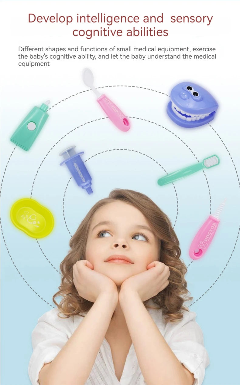 Children Montessori Toys , Dentist Check Teeth Model Doctors Role Play