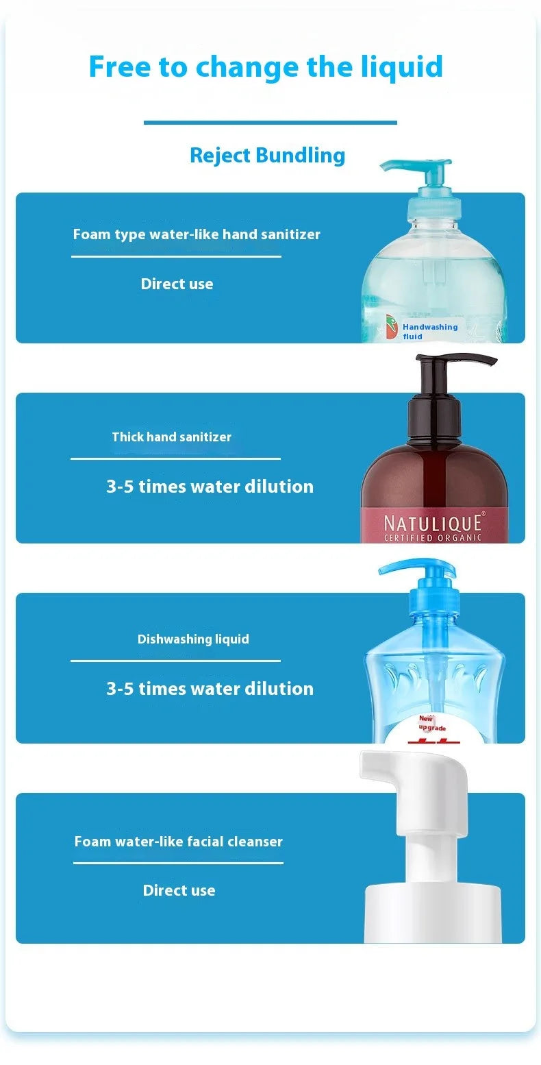 New large capacity automatic induction soap dispenser foam machine double head soap dispenser wall mounted hand sanitizer