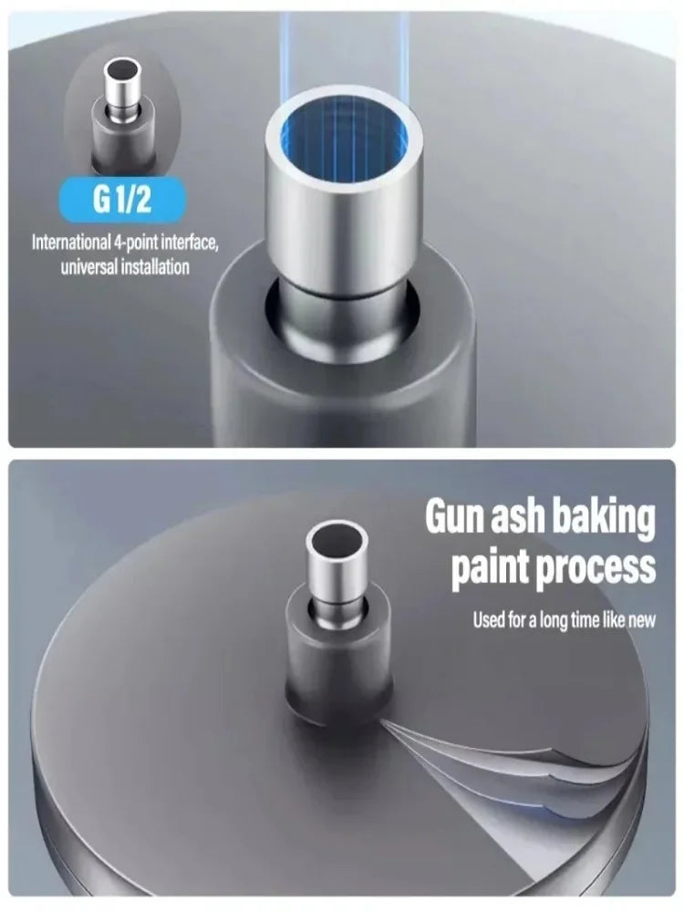 230mm Big Panel Showerhead 6 Mode Supercharge Rainfall Shower Head