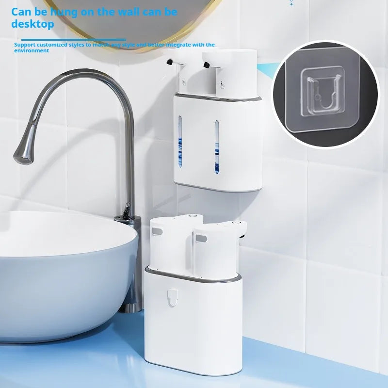 New large capacity automatic induction soap dispenser foam machine double head soap dispenser wall mounted hand sanitizer