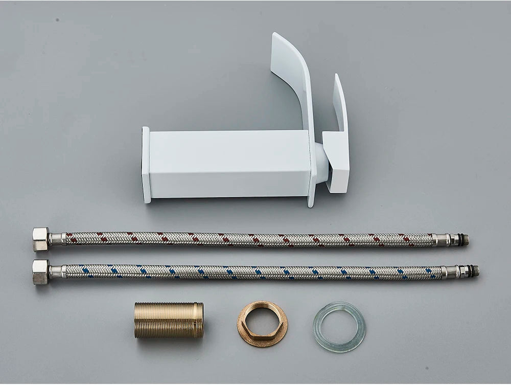 Brushed Golden Basin Faucets Single Lever Hole Deck Mount