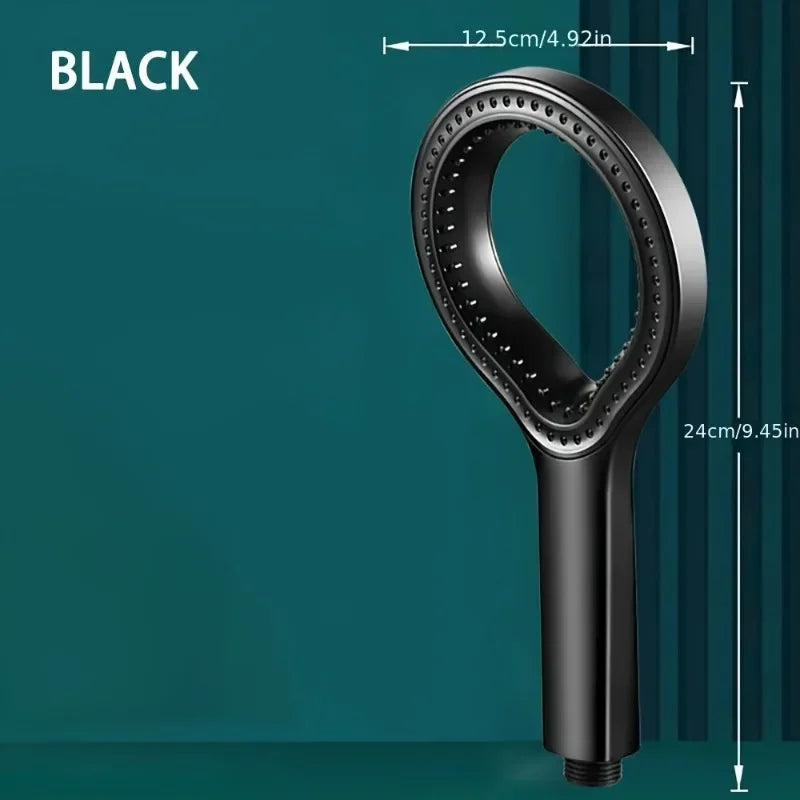 1 heart-shaped ring shower head - high-pressure elliptical design