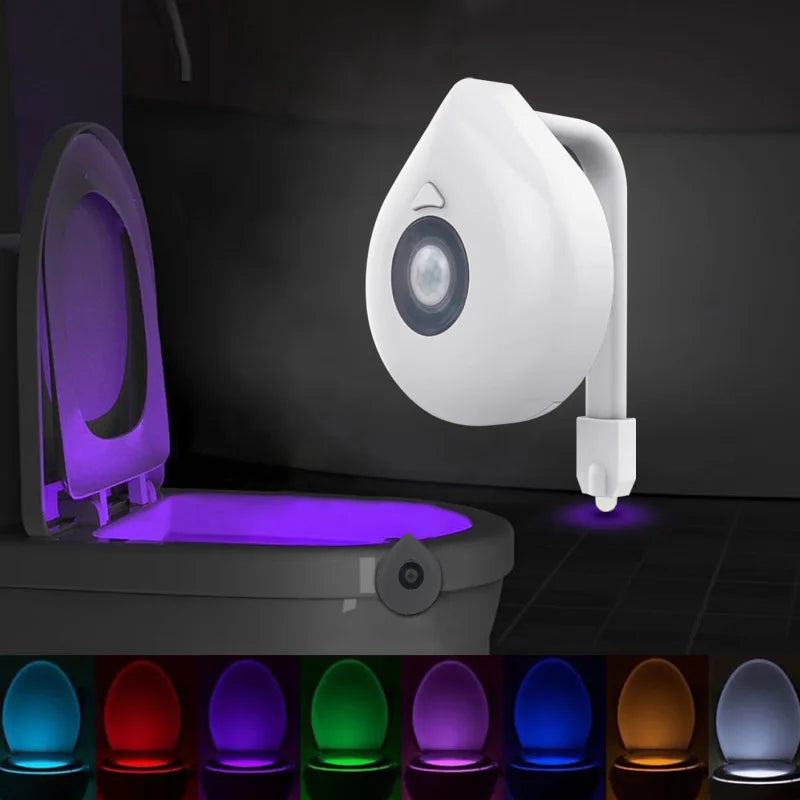 Toilet Motion Sensor Light, 8 Colors Changing Sensor LED Washroom Night Light