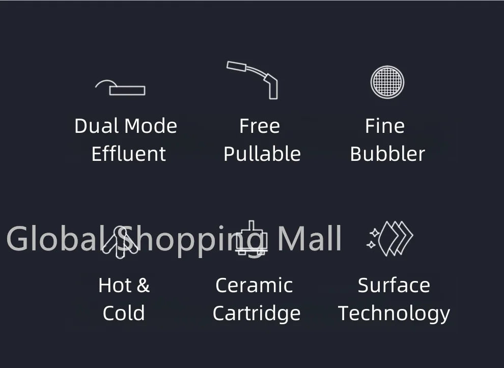 Pull Out Lift Kitchen Faucet 360° Rotatable Splashproof Stainless Steel Kitchen Sink Faucet with Pull Down Sprayer