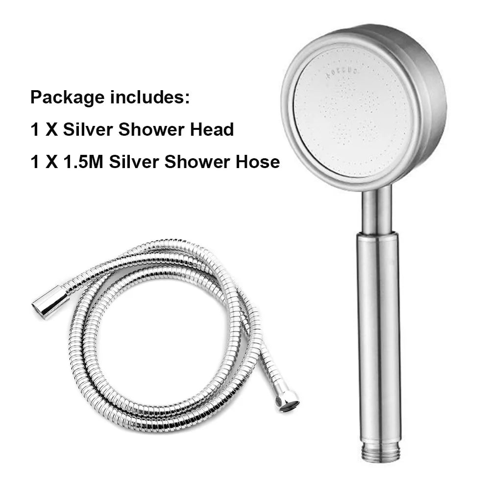 Black Stainless Steel Shower Head Fall resistant Durable High Pressure Showerhead