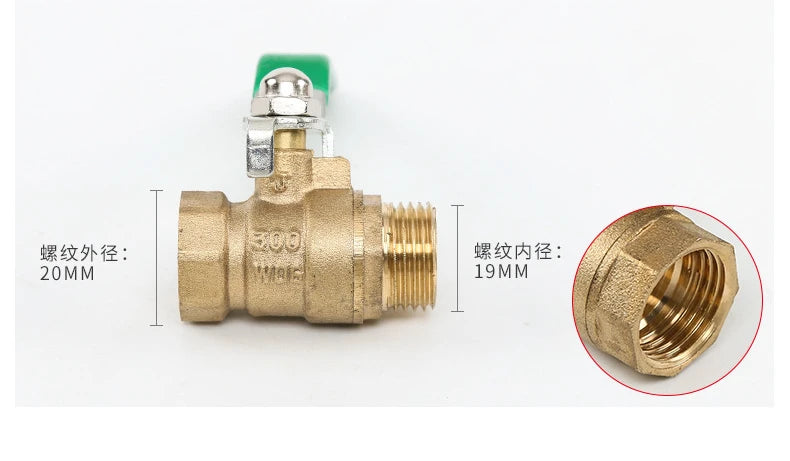 1/2'' Brass Ball Valve Male to Female Water Gas Oil Valve with lever handle Copper Plumbing Valve