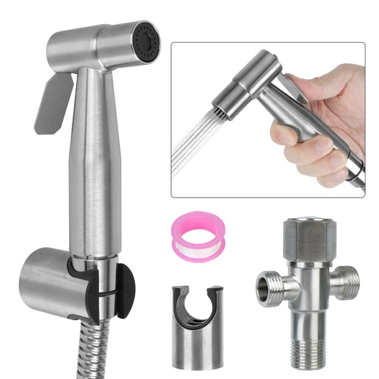 Bidet sprayer set For toilet ,hand sprayer self cleaning Hand Bidet faucet Stainless Steel