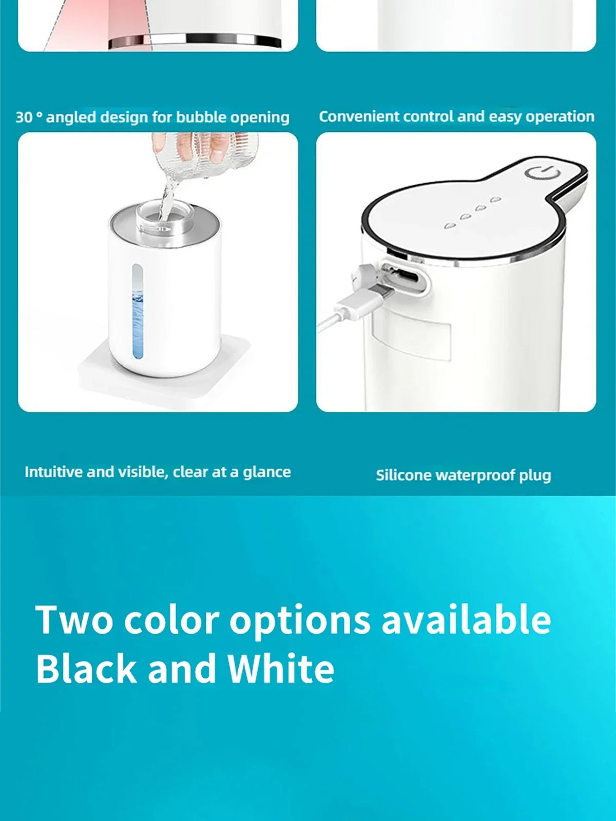 Automatic Soap Dispenser Touchless Foaming Soap Dispenser 380ml USB Rechargeable Electric 4 Level Adjustable