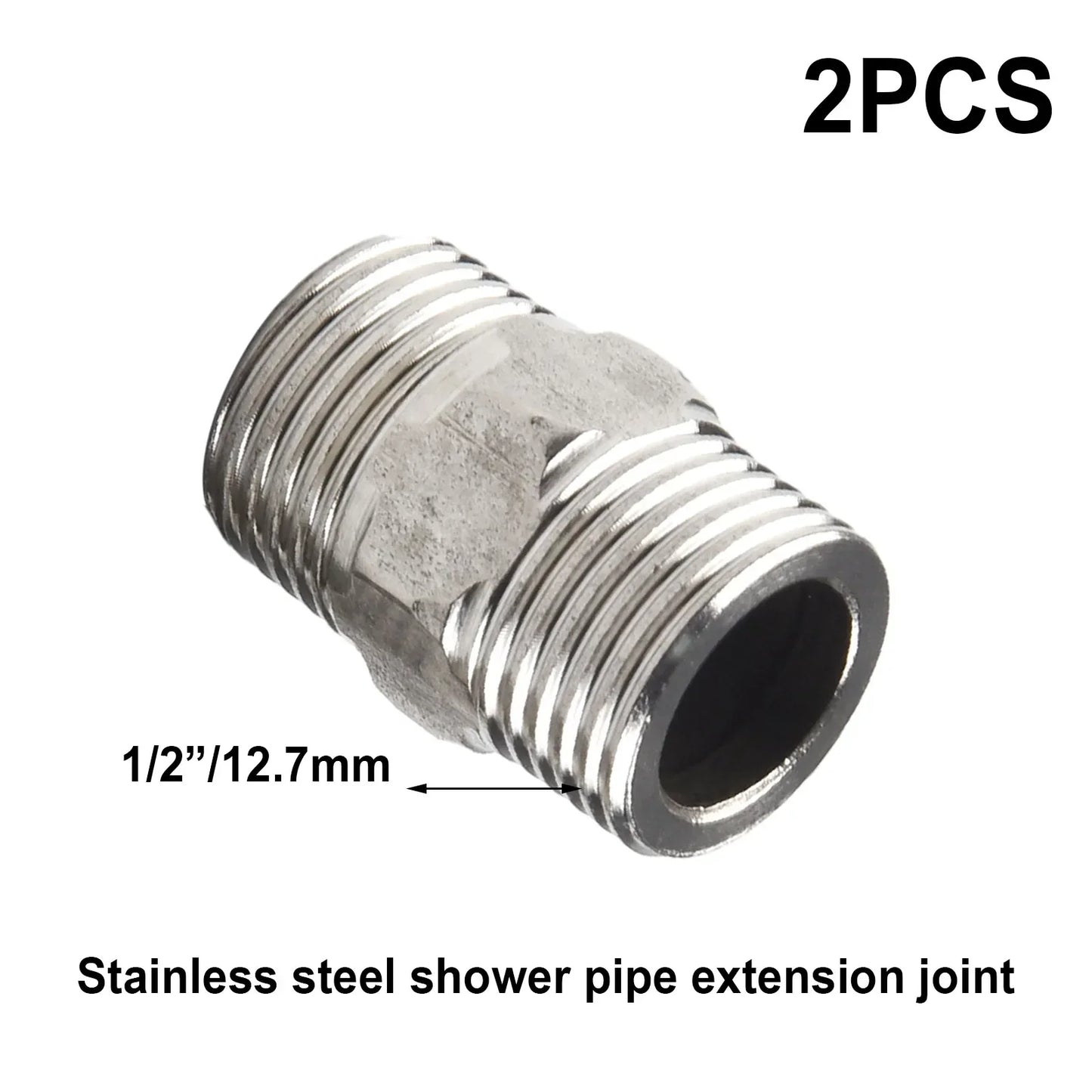 2 Pcs Shower Hose Extension Pipe Universal Hose Extender