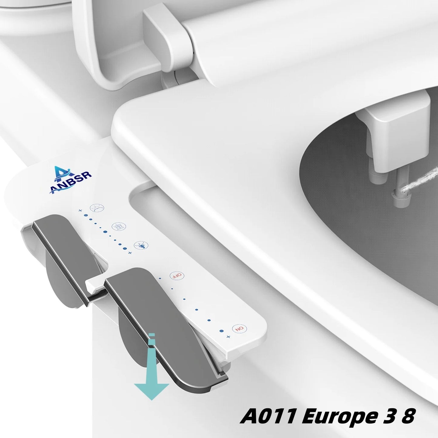 Ultra-Slim 3-in1 Bidet, Self-Cleaning, Posterior&Feminine Wash-(Retractable Dual Nozzles), Non-Electric Bidet Attachment