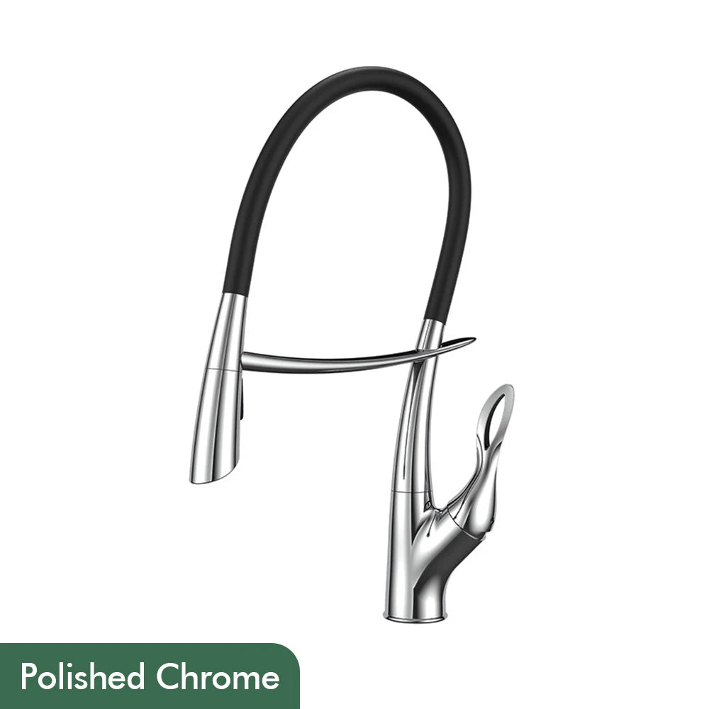 Pull Out Sensor Kitchen Faucet Single Handle Digital Display Intelligent Control