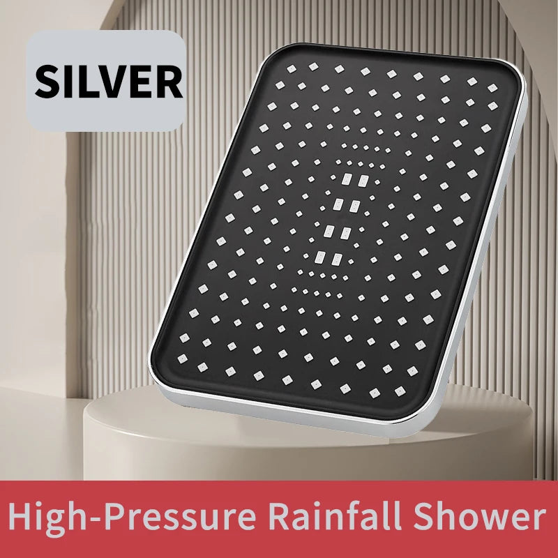 High Pressure 12 Inch Rain Shower Head Supercharged with 360°Adjustable Swivel, Large Flow