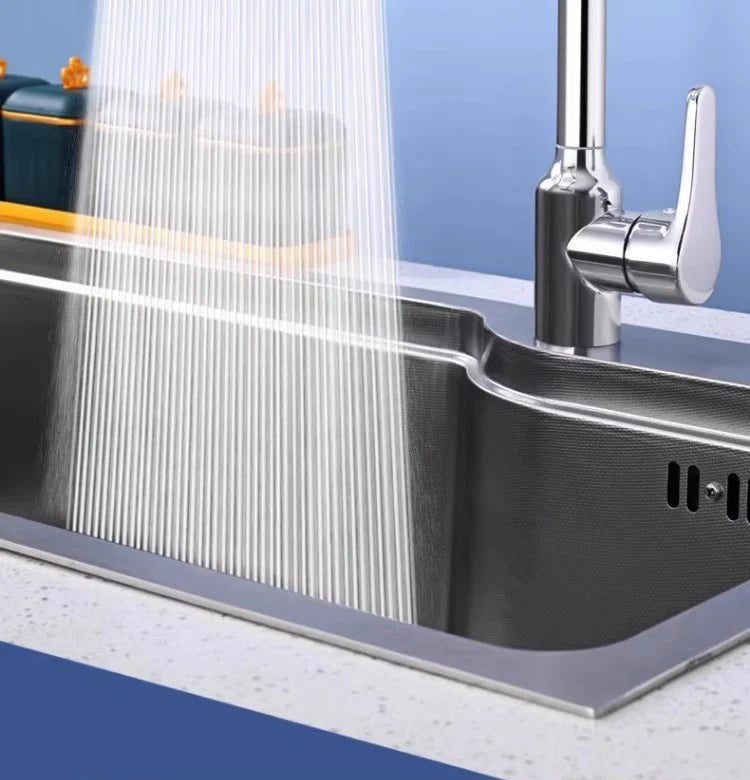 Kitchen Waterfall Three-mode Universal Swivel Extension Faucet