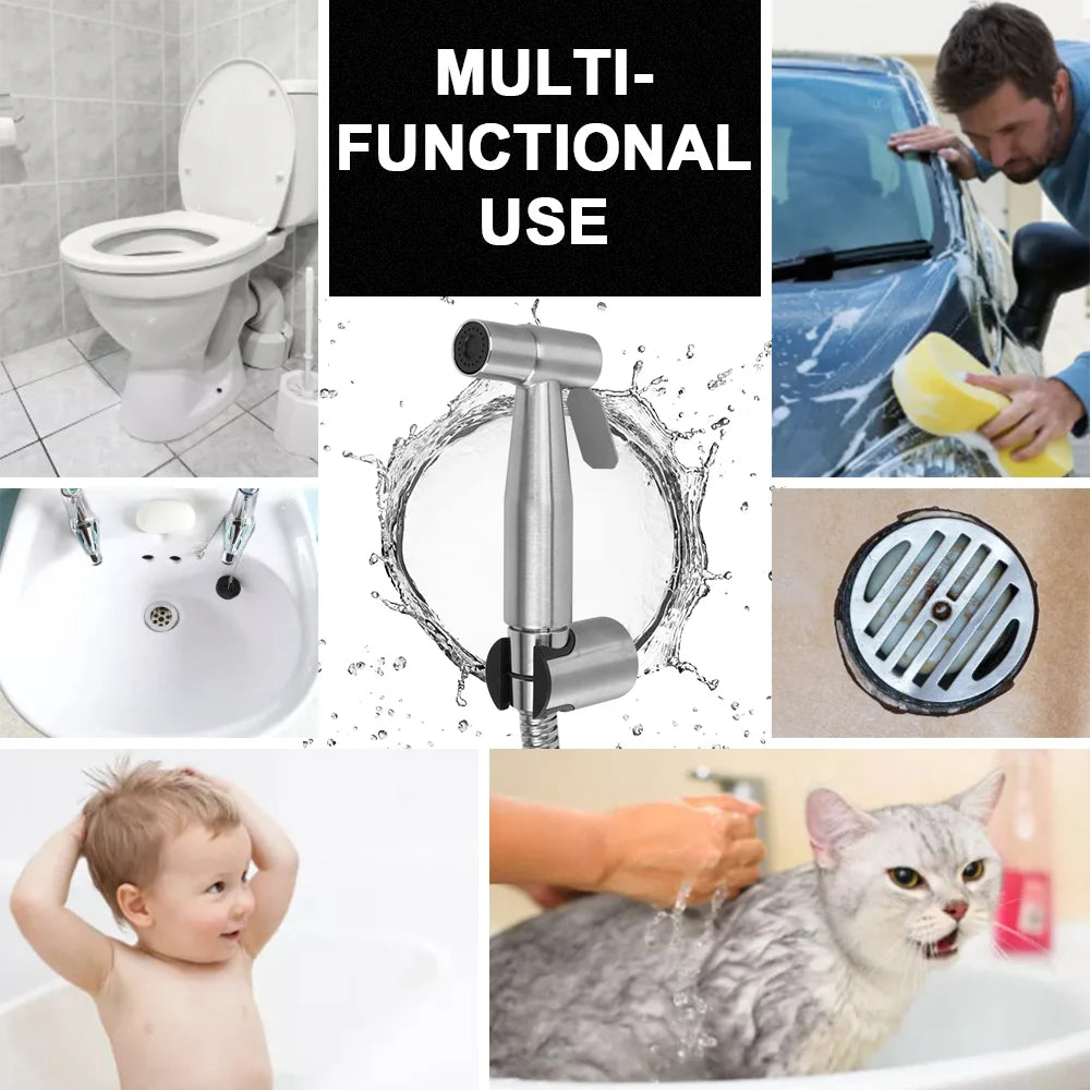 Bidet sprayer set For toilet ,hand sprayer self cleaning Hand Bidet faucet Stainless Steel
