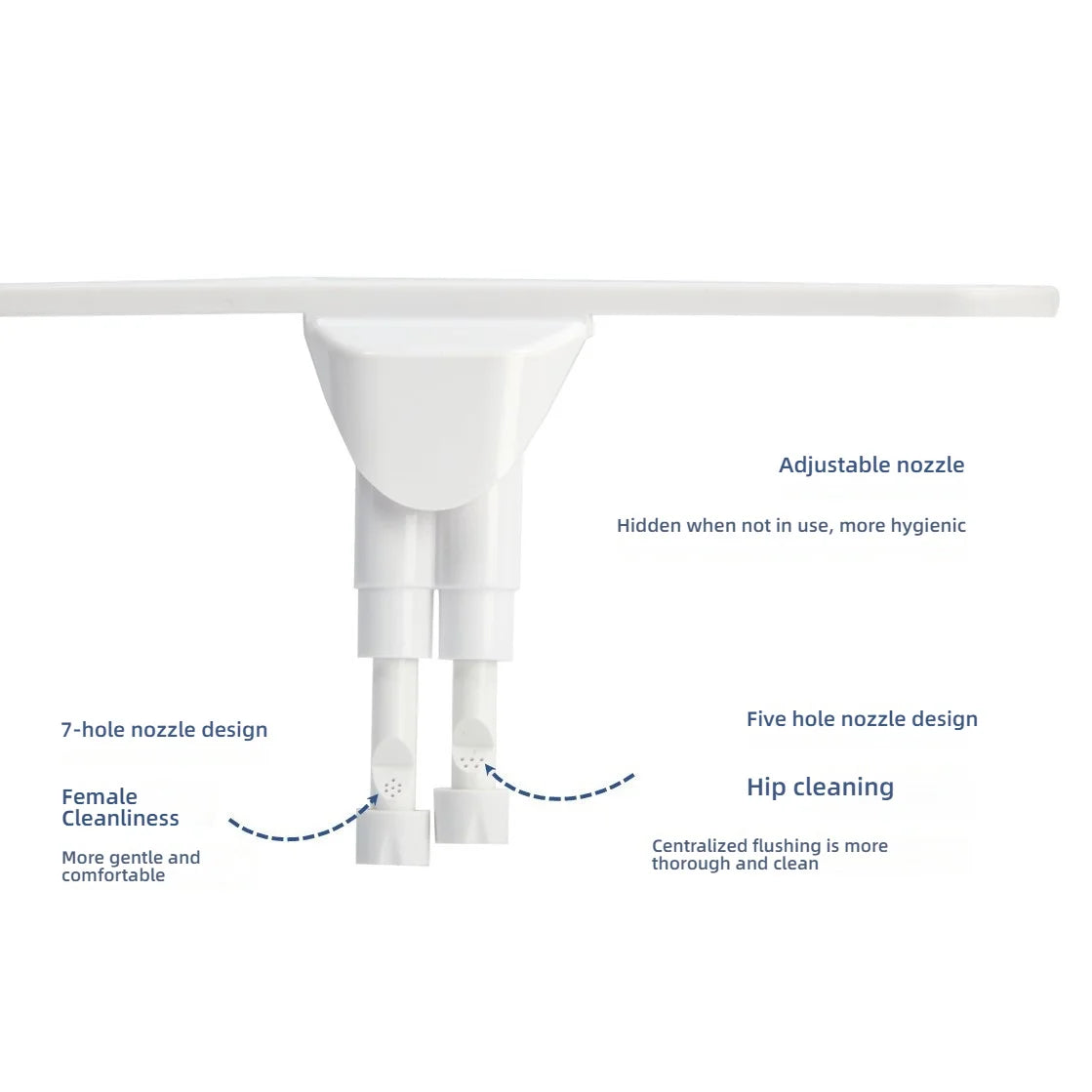 Toilet Bidet Left Handed Body Cleaner Ultra-thin Bidet Easy Installation No Need for Electricity Sprayer Cleaner For Toilets