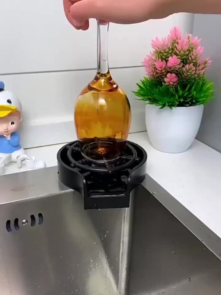 Automatic glass washer, easy to install automatic bottle washer with high pressure wash and press