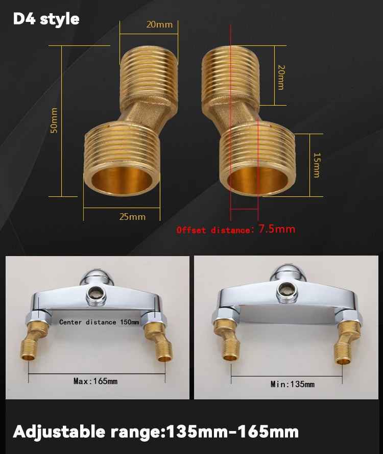 Shower System Mounting Accessories Lengthening Screws Eccentric Screw Bathroom Faucet Connector Faucet Universal Accessories
