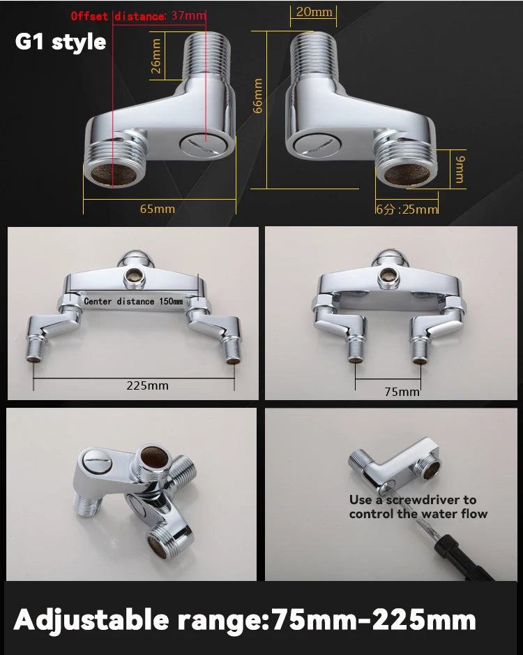 Shower System Mounting Accessories Lengthening Screws Eccentric Screw Bathroom Faucet Connector Faucet Universal Accessories