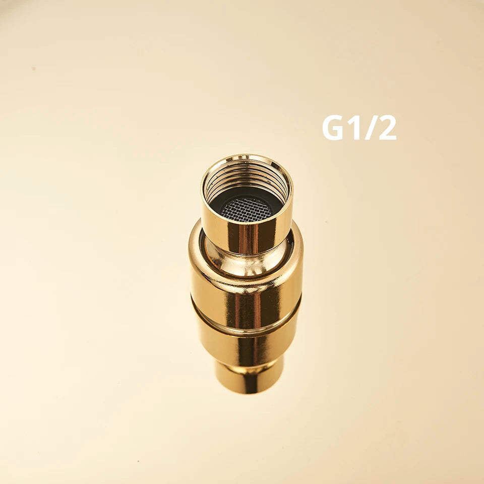 Gold/Black/Chrome Bathroom Top Shower Head 8"/10/12" With Shower Arm