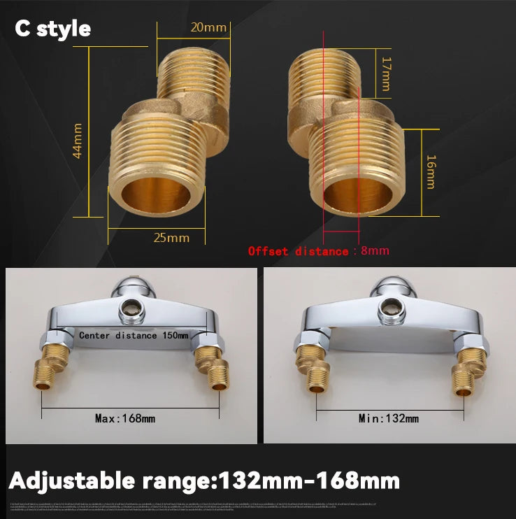 Shower System Mounting Accessories Lengthening Screws Eccentric Screw Bathroom Faucet Connector Faucet Universal Accessories