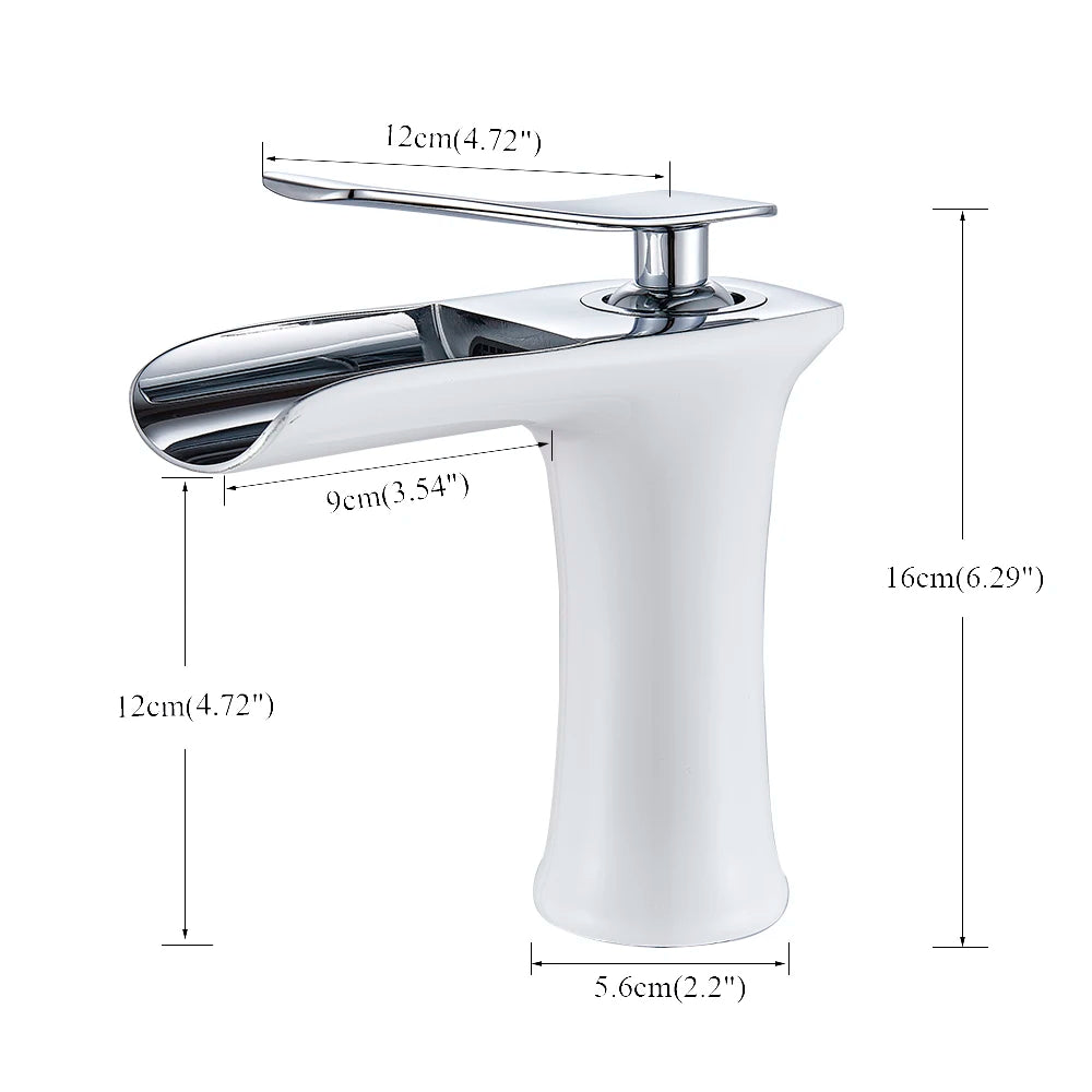 Basin Faucets Waterfall Bathroom Faucet Single handle Basin Mixer Tap  Antique Brass Faucet