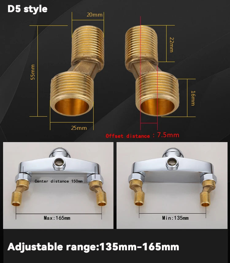 Shower System Mounting Accessories Lengthening Screws Eccentric Screw Bathroom Faucet Connector Faucet Universal Accessories