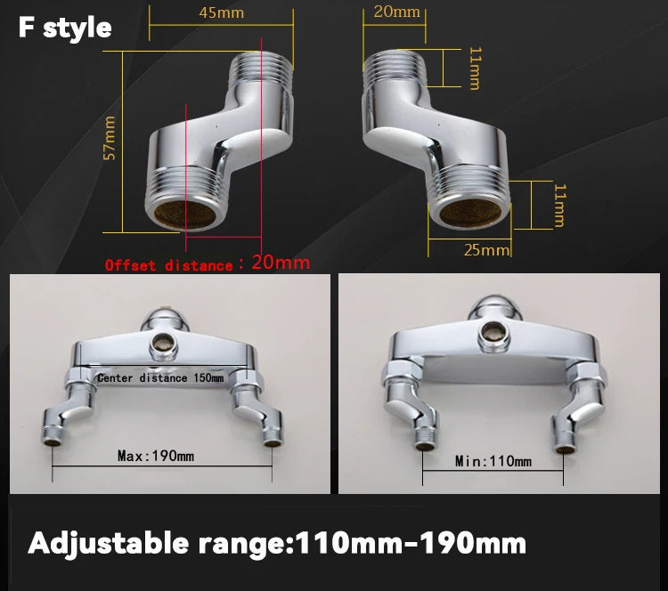 Shower System Mounting Accessories Lengthening Screws Eccentric Screw Bathroom Faucet Connector Faucet Universal Accessories