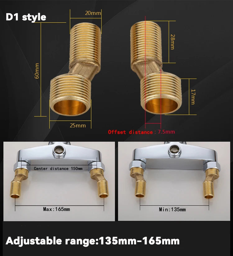 Shower System Mounting Accessories Lengthening Screws Eccentric Screw Bathroom Faucet Connector Faucet Universal Accessories