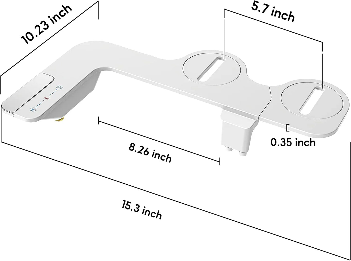 Hot Bidet Attachment for Toilet Bidet Toilet Seat Attachment with Water Pressure Control and Self-Cleaning Dual Nozzles