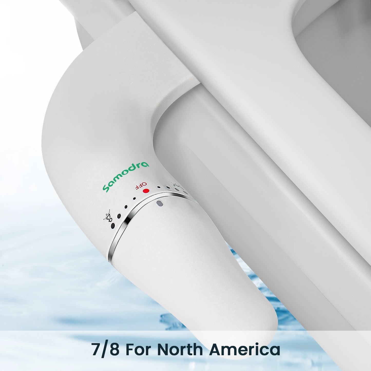 Ultra Slim Bidet Attachment for Toilet Seat - Dual Nozzle, Adjustable Water Pressure, Non-Electric