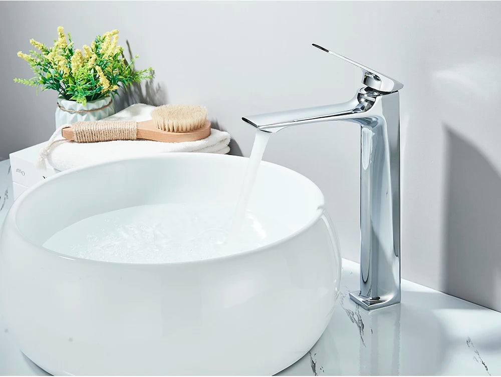 Black Bathroom Faucet Deck Mounted Bathroom Sink Mixer Tap Single Lever Faucets Chrome/White/Grey/Brushed Gold