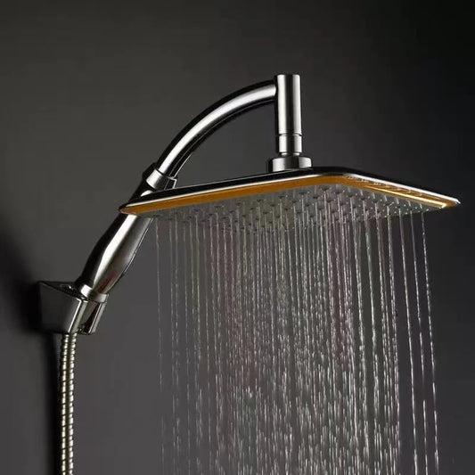 9 Inch Rotate 360 Degree Bathroom Rainfall Shower Head ABS Chrome , Thin