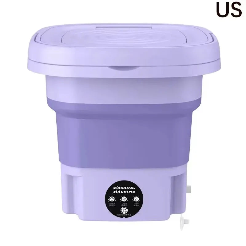 8L Portable Folding Washing Machine Bucket for ,Small Travel Washing Machine