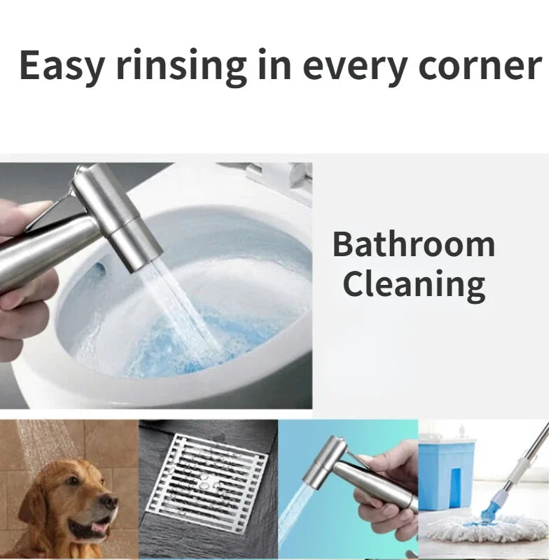 Protable Bidet Toilet Sprayer Stainless Steel Handheld, Bidet Faucet Spray