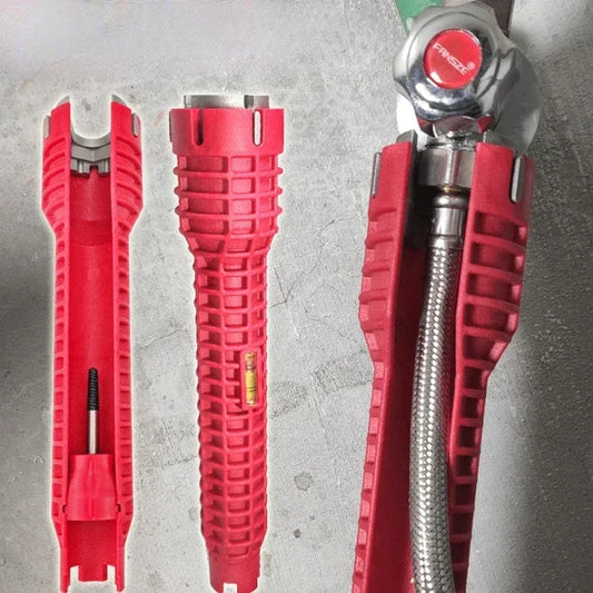 8 in 1 Anti-Slip Flume Socket Wrench Nut Remover for Sink Repair Bathroom Faucet Assembly Plumbing Installation Hand Tool