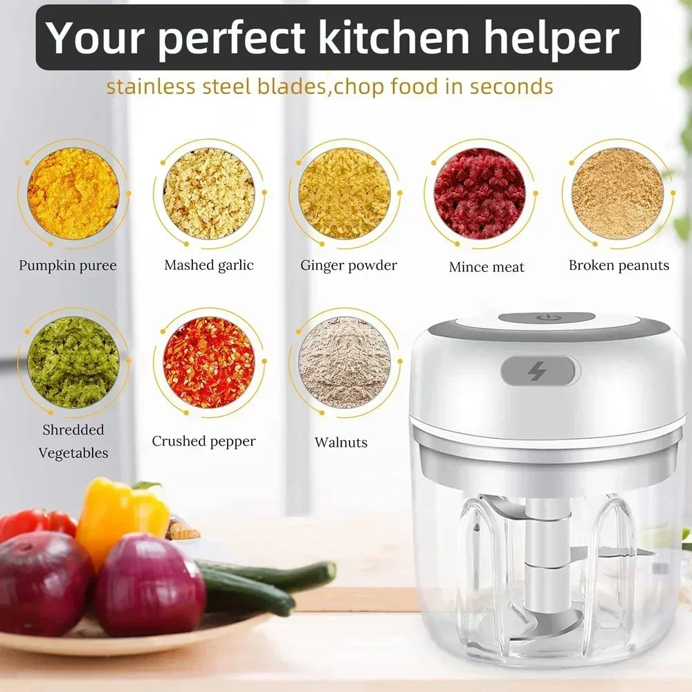 USB Kitchen Chopper ,One-Touch Operation