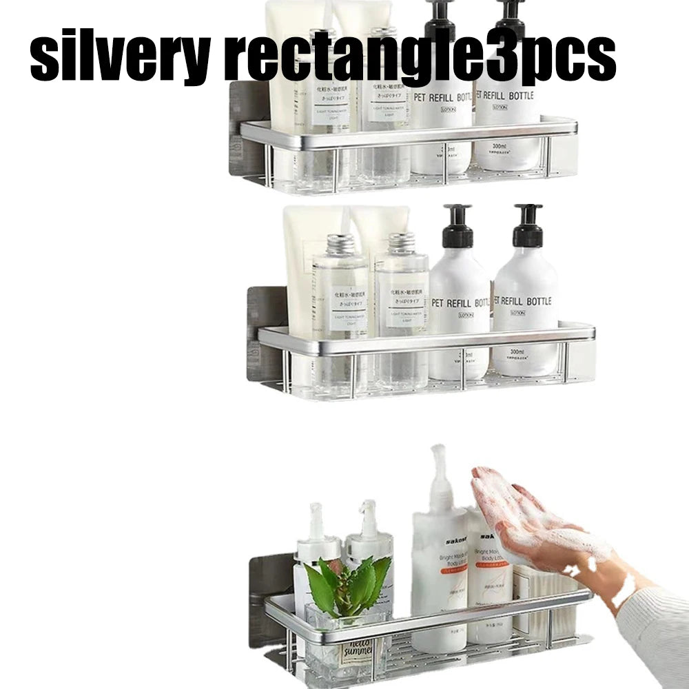 Bathroom Shelf Bathroom  Rack, Wall Shelves, No Drill Shelf