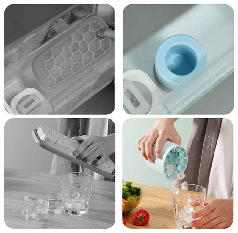 Silicone Ice Cube Mold Round Ice Bucket