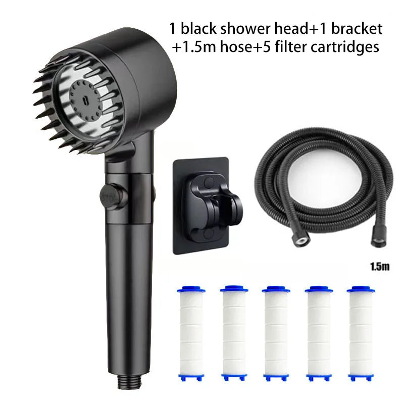 Three Speed Adjustment Bathroom Supplies Head Massage Portable Shower