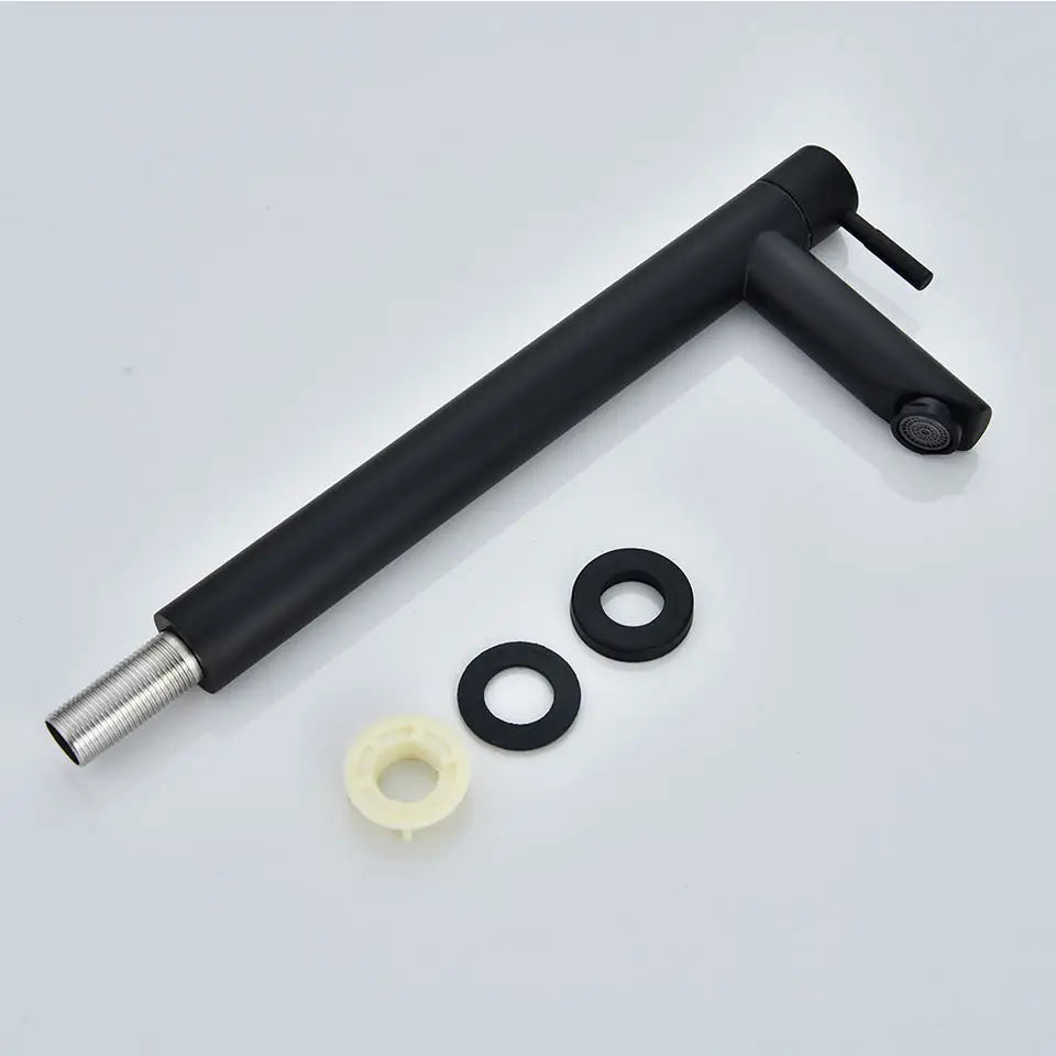 Stainless steel washbasin faucet. Single cold water