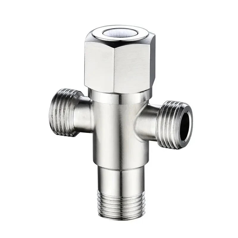 Stainless steel bathroom quick opening triangle valve faucet accessories two-way angle valve G1/2 thread water inlet