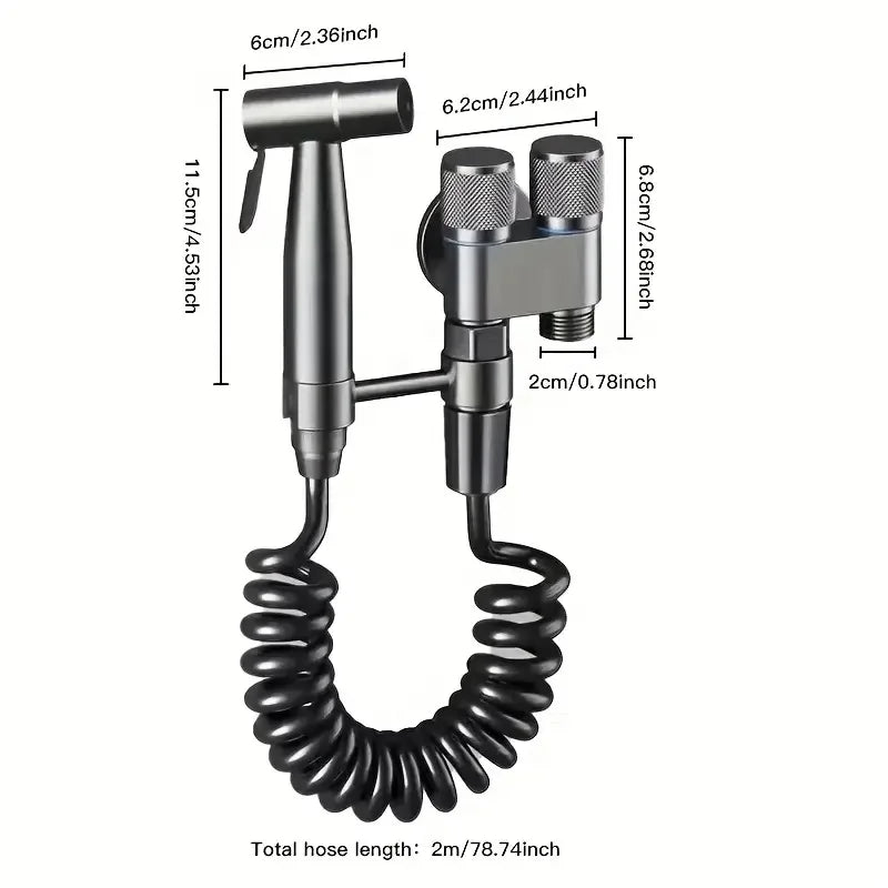 Modern Dual mop toilet cleaning faucet, wall mounted