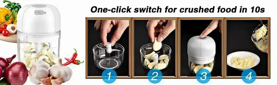 USB Kitchen Chopper ,One-Touch Operation