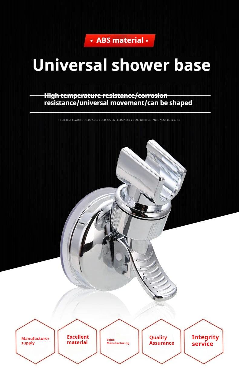 Adjustable Strong Suction Cup Shower Rack No Drill Removable Shower Head Bracket