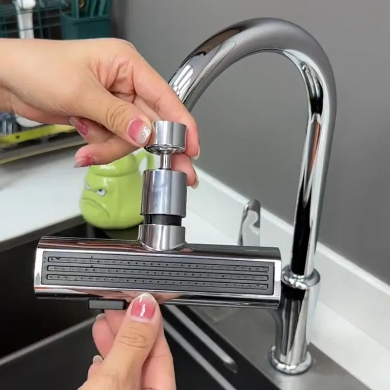 Kitchen Waterfall Three-mode Universal Swivel Extension Faucet